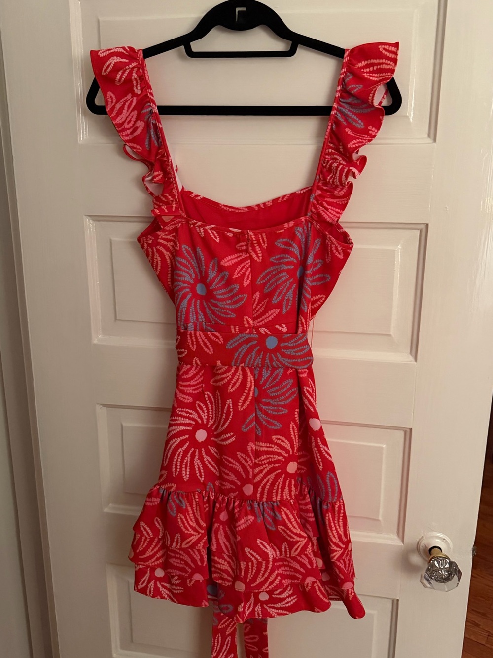 Likely Red Floral Ruffle Mini Dress - Picture 3 of 8